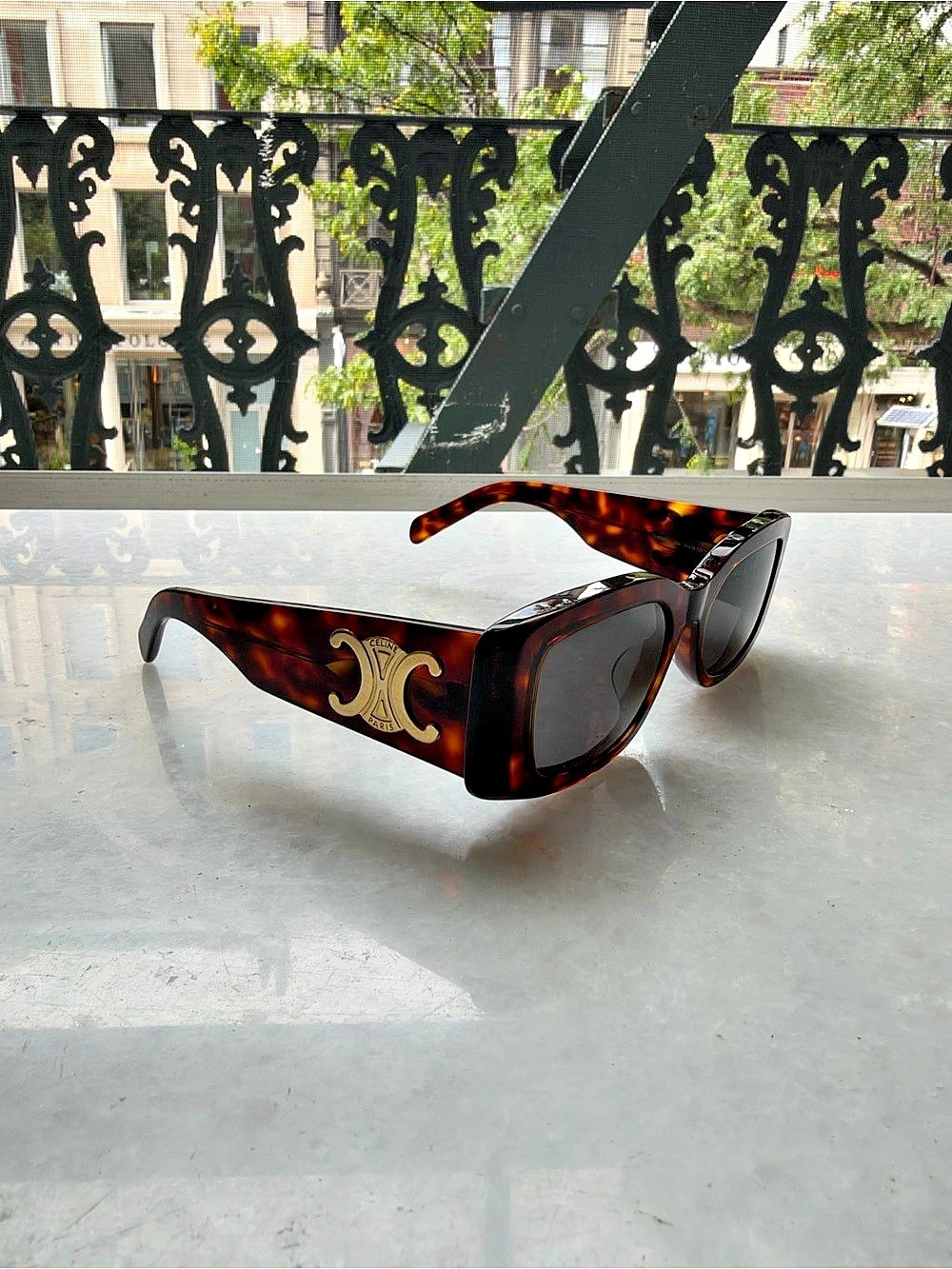 Celine Triomphe Oval Sunglasses CL40194U Brown